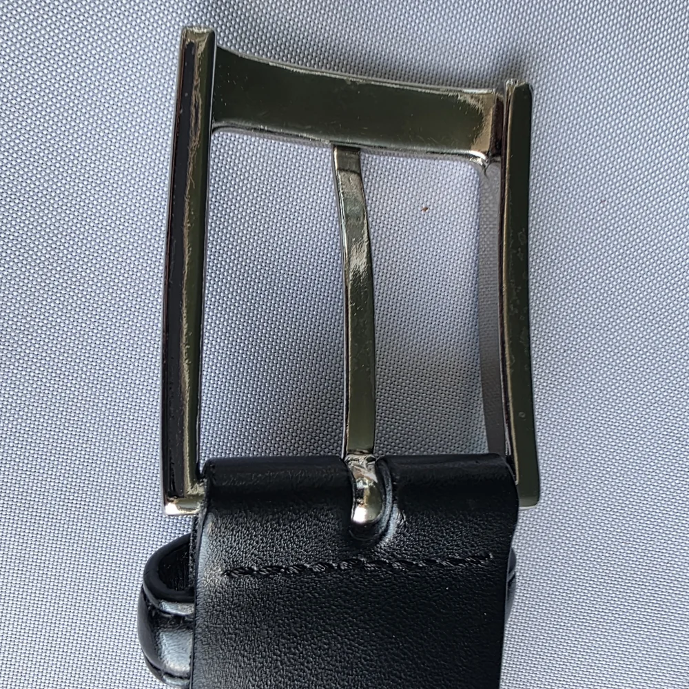 Stylish Black and Gray Woven Belt With 100% Leather Details Unisex 42" X 1.5" - Picture 5 of 11